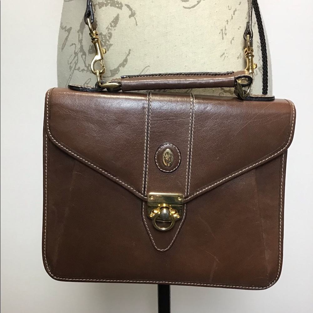 Genuine Leather Top Handle/ Crossbody Bag